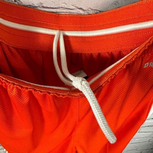 Nike Men’s Elite Basketball Shorts Dri-Fit Drawstring Waist Orange & White S - Picture 4 of 11